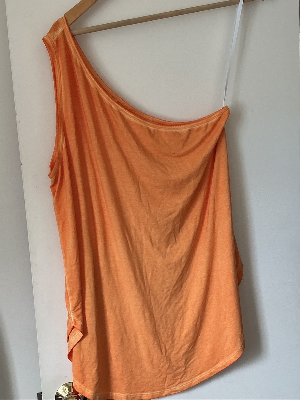 Torrid lSuper Soft One-Shoulder Orange Women's Tank Top